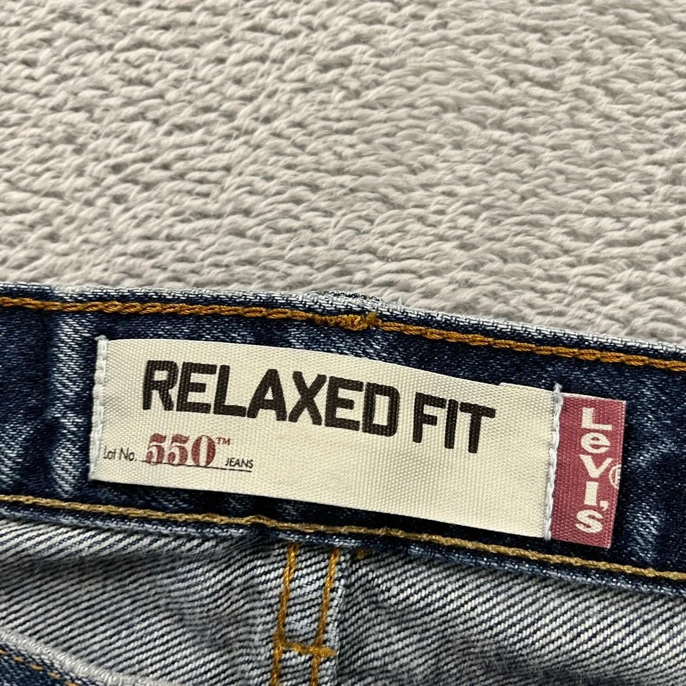 VTG 90s Levi's‎ 550 Jeans Mens 38x32 Relaxed Fit Black Denim Western Retro Faded